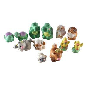 VTG Enesco Sonrise Noahs Ark Figures Turtles Dogs Ducks Alligator Ceramic 80s